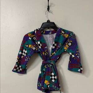 Colorful Graphic Print Robe 90’s vintage